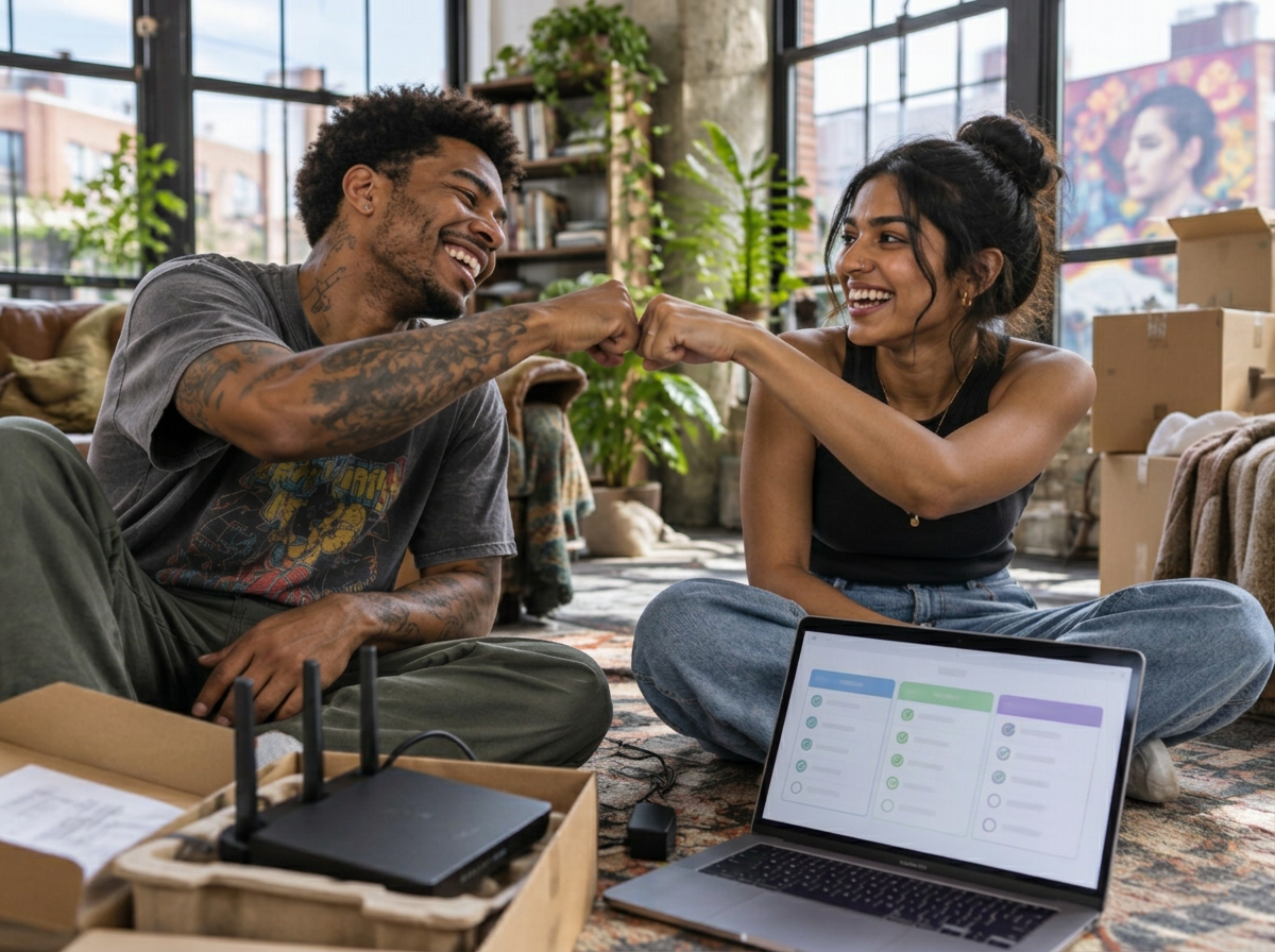 How to set up internet service at a new address
